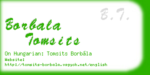 borbala tomsits business card